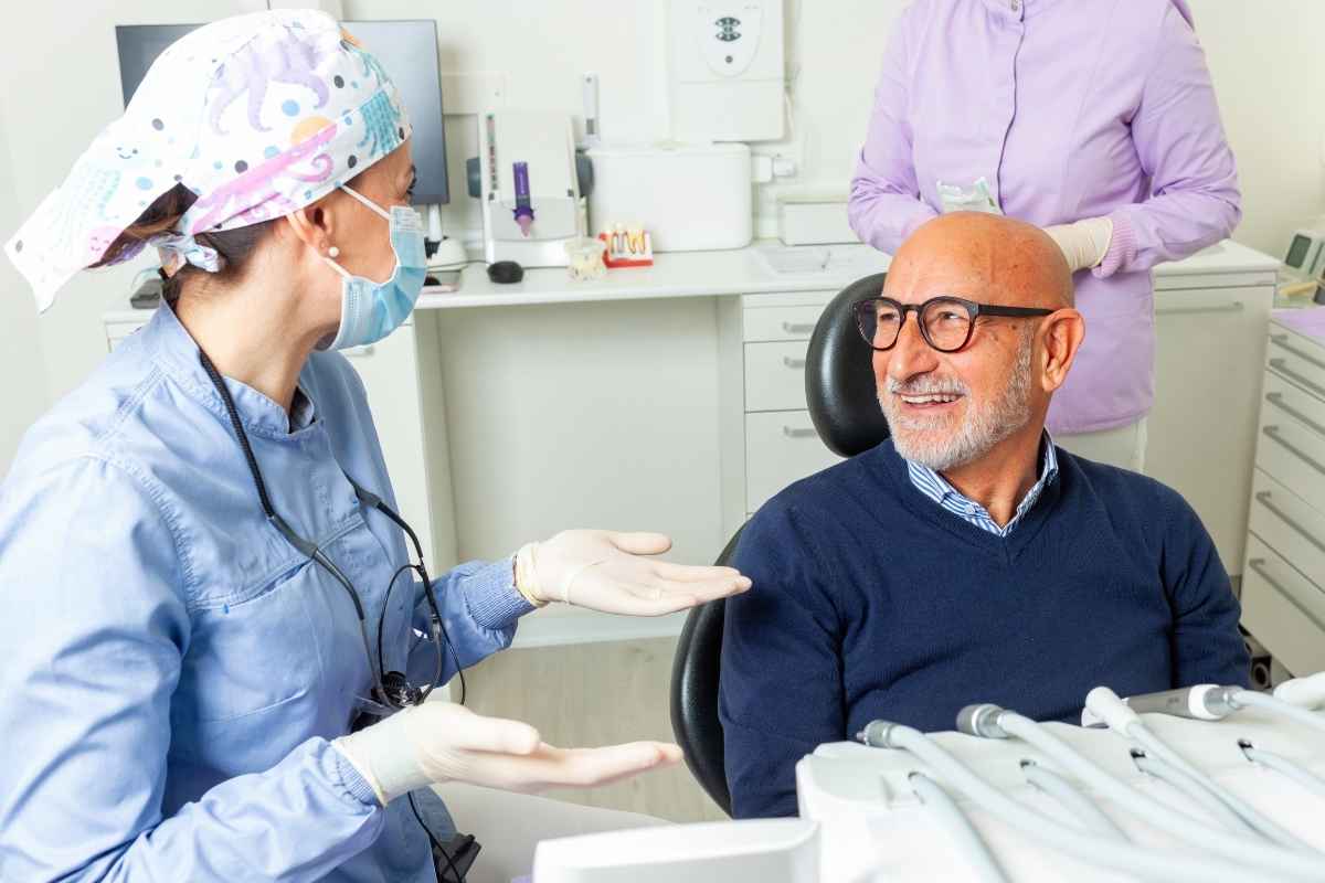 dentist performing checkup at seattle clinic