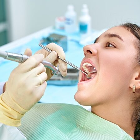 Image of a teen getting dental work