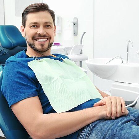 Image of a man in a dental office